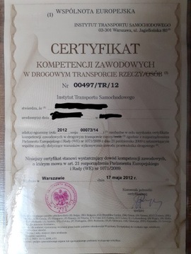 CKZ Certyfikat Kompetencji Zawodowych