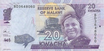 Malawi - 20 Kwacha - 2016 - P63 - St.1