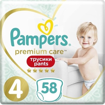  Pampers Pieluchomajtki Rozmiar 4 (9-14 kg)