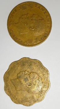 Tanzania 10 senti1977,20 senti 1976