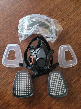 Maska lakiernicza pyłowa 6200 NOWA z goglami