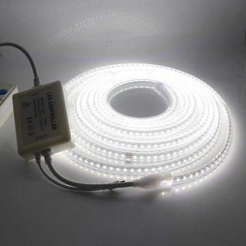 Wisada Taśma LED ciepła biel 220v 120 diod 1 metr