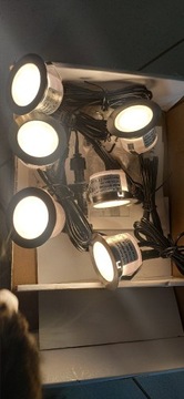 Lampki tarasowe LED 12V DC 6SZT 1W kolor ciepły
