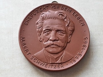 Medalion Meissen, Albert Schweitzer 1875-1965