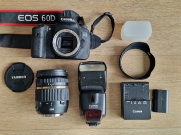 Canon EOS 60D + Tamron 17-50mm + 430EX II + Torba