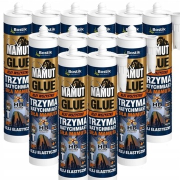 Klej montażowy mamut glue biały 290ml 12szt karton