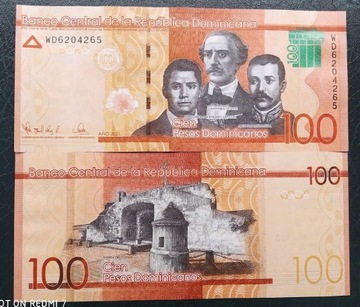  Dominikana 100 pesos 2021 UNC