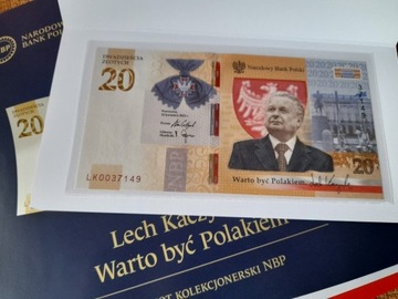 20 złotych - Lech Kaczyński - banknot - OKAZJA - 2021