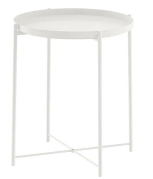 IKEA GLADOM Stolik z tacą, biały45x53 cm, nowy w p