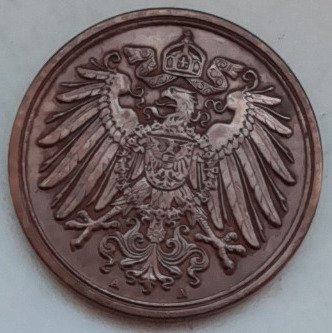 Cesarstwo Niemieckie 1 fenig,  1913 A