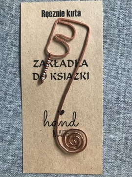 Zakładka do książki z miedzi ręcznie kuta HandMade