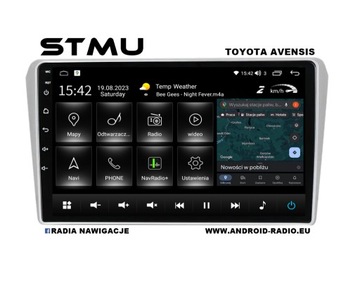 Radio android 9.1" TOYOTA AVENSIS 02-08 srebrny