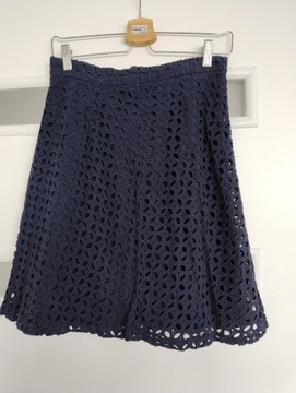 Granatowa ażurowa spódnica M Zara