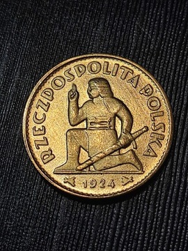 Stara moneta 1925 rok rycerz Polska wykopki monet
