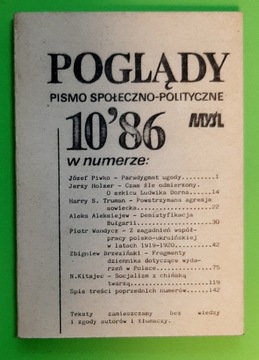 POGLĄDY 1986 nr 10  II obieg