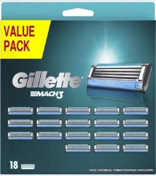 Wkłady do maszynki Gillette Mach3 18 sztuk