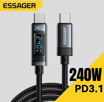 Kabel 240W USB typu C PD 3.1 szybkie ładowanie 2m