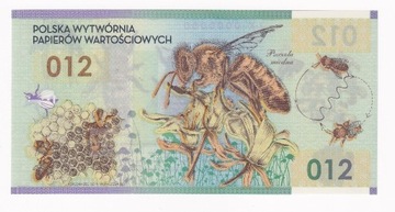 Banknot Testowy PWPW - Pszczoła Miodna 012 - UNC