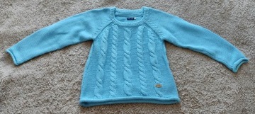 Endo Śliczny błękitny sweterek r. 110-116