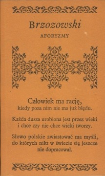 Stanisław Brzozowski. Aforyzmy