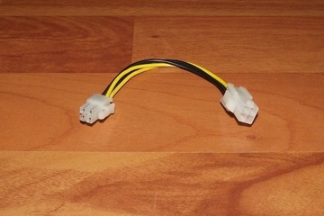 Kabel przedłużacz zasilania CPU 4pin ok.12 cm