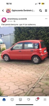 Fiat panda 1.1 benzyna z gazem +hak