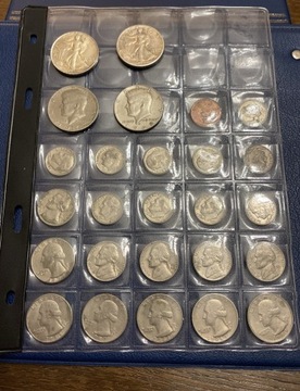 Zbiór 26 monet USA z lat 1929-1998