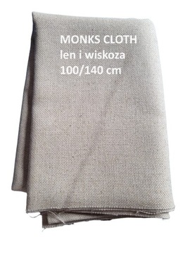 Tkanina MONKS CLOTH Len & Wiskoza do PUNCH NEEDLE