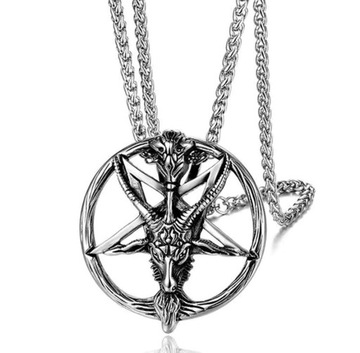 Łańcuch baphomet pentagram stainless steel