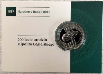 Moneta 200-lecie urodzin Hipolita Cegielskiego