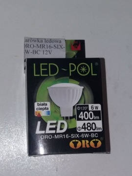 LED-POL ORO-MR16-SIX-6W-BC 6W 480lm 3000K 12V