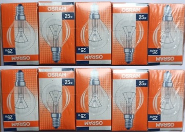 10x tradycyjna żarowa OSRAM 25W CLASSIC P E14