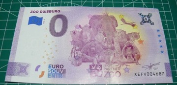 Banknot 0 Euro Zoo Duisburg 2022-9 Anniversary