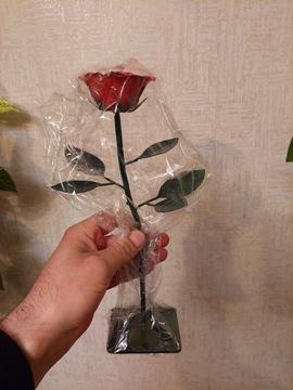 Wieczna róża z metalu, ręcznie robiona dzień matki