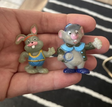 Unikat figurki PRL z tworzywa Mysz Holmes i Zając