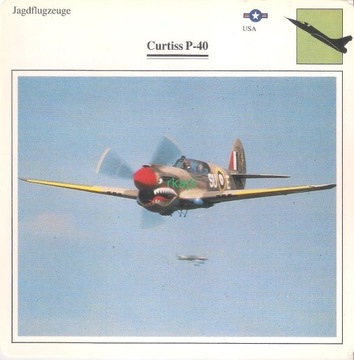 Curtiss P-40 - karta nr D6 062 03-06 Edito-Service