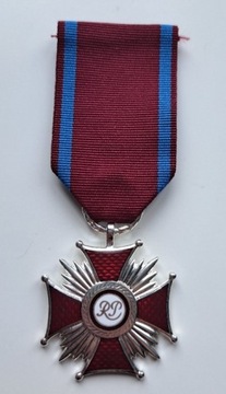 Srebrny Krzyż Zasługi III RP - sygnowany rzadki