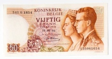 Banknot 50 franków - Belgia 1966 P.139