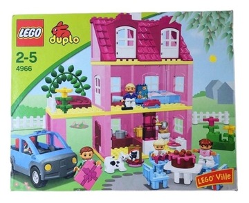 LEGO DUPLO DOMEK PIĘTROWY PLUS SAMOCHÓD - NUMER 4966 KLOCKI Z 2006 ROKU