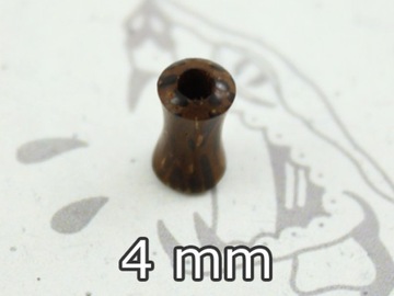 4mm Venom Snake nowy tunel plug drewno kokos VS12