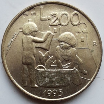 San Marino - 200 lira - 1995