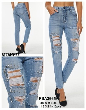 Damskie spodnie Jeans MomFit Rozmiar M