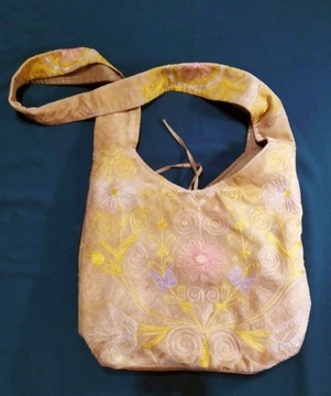 Oryginalna torba torebka z Turcji - haft - kwiaty