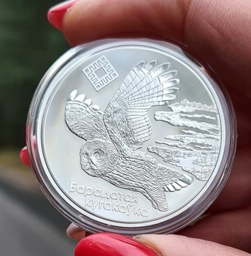 Srebrna moneta 20 Rubli Sowa 2005 Proof 1oz