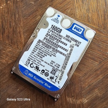 Dysk HDD 2,5 cala 160 GB Western Digital Blue WD1600BEVT używany do laptopa