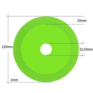 Tarcza 125mm do cięcia, szlifowania szkła, ceramik