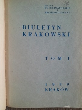 Biuletyn Krakowski, t. I, 1959