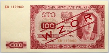 100 złotych 1948 wzór unc