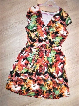 Anna Field sukienka suknia kolorowa kwiaty XL 42