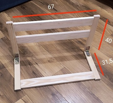 Barierka zabezpieczająca do łóżeczka sosnowa nowa